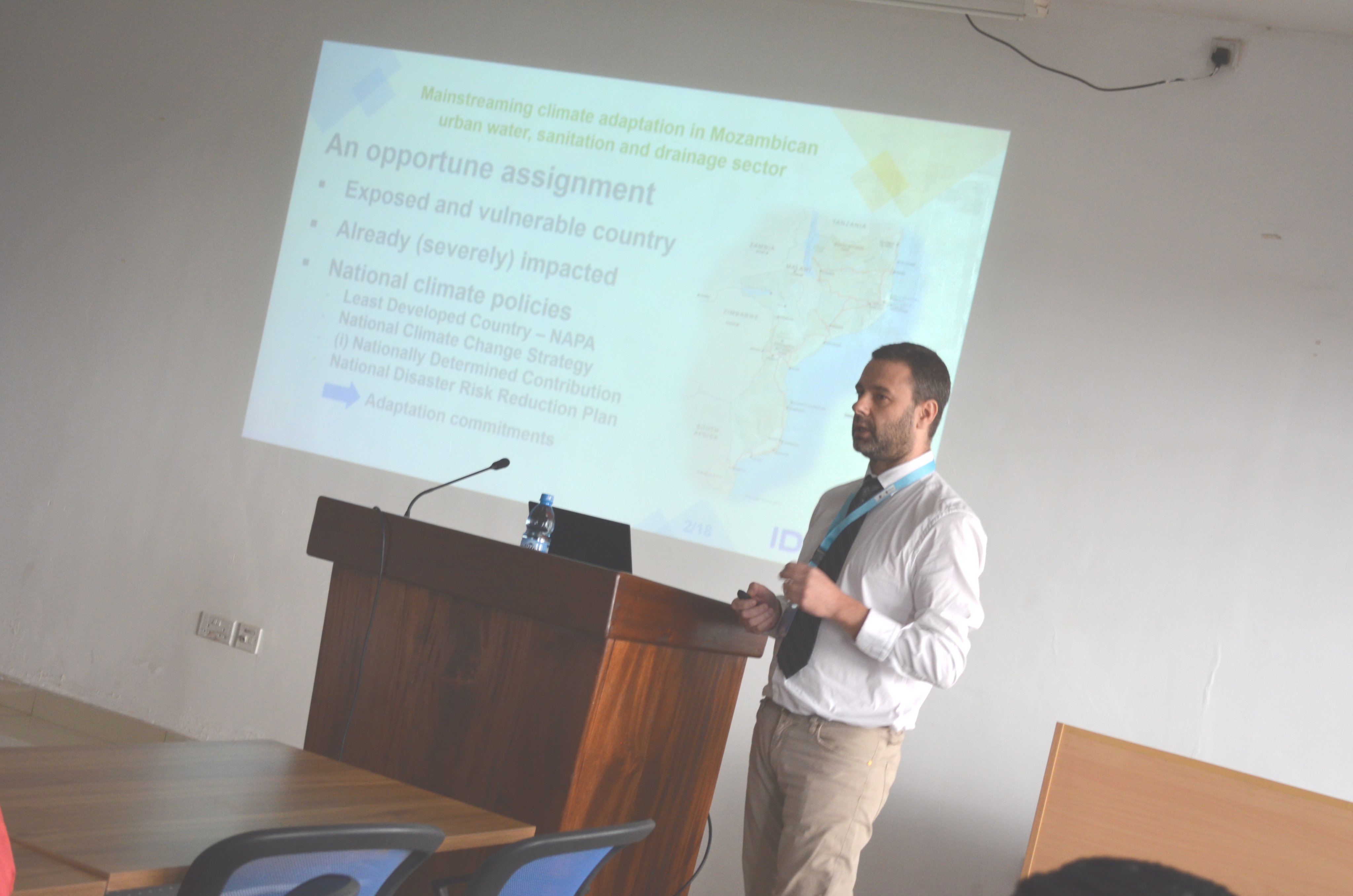 Pedro Muradas IDOM presents during the 3rd symposium on Climate Change Adaption in Africa 24th Jan 2020